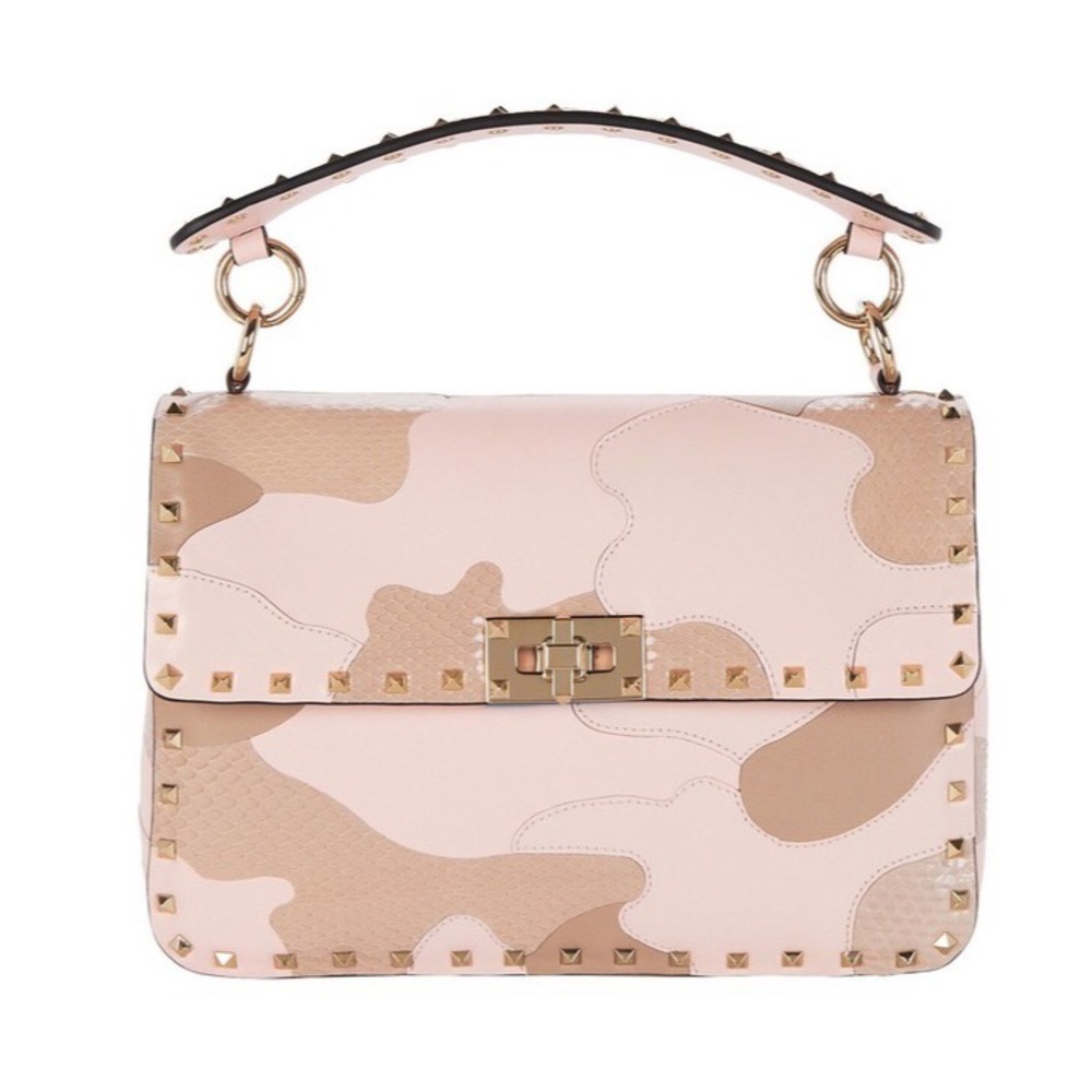 Valentino Rockstud Spike.It Patchwork Camo Bag